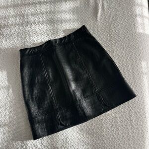 Black Leather Skirt